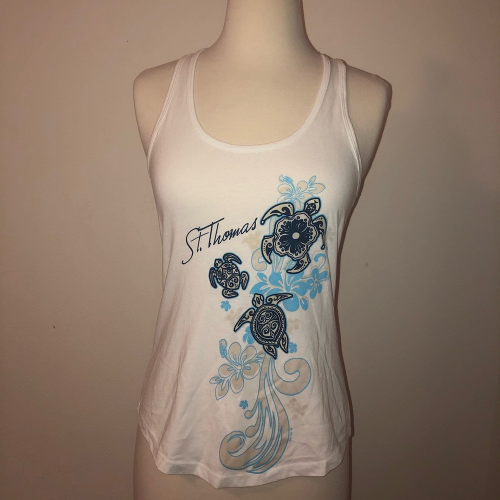 Del Sol Sun Color Change St. Thomas Turtle White Women’s Tank
